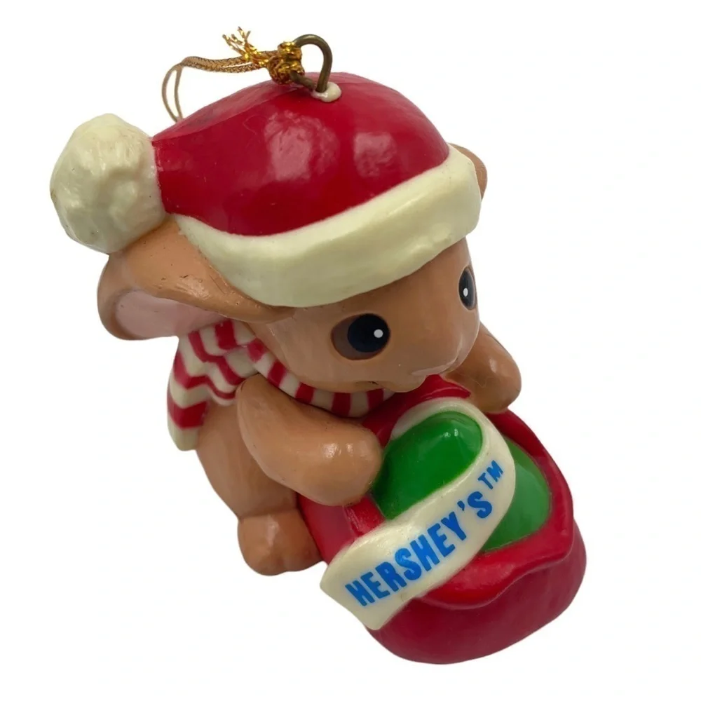 Hershey's Kiss Christmas Ornament Santa Bunny 1990
